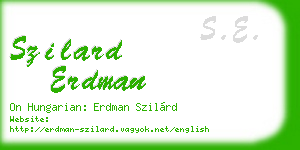 szilard erdman business card